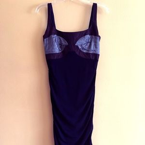Nicole Miller Ruched Cocktail Dress Black